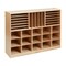 Multi-Section Mobile Tray Cabinet with Cubby Storage Compartments